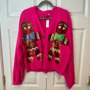 Queen of Sparkles Gingerbread Sequin Sweater